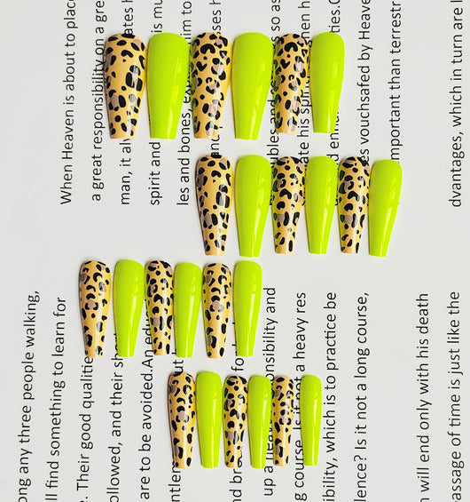 Esmalte de Uñas Estampado Leopardo Amarillo Fluorescente - Image 10