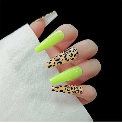 Esmalte de Uñas Estampado Leopardo Amarillo Fluorescente - Image 12