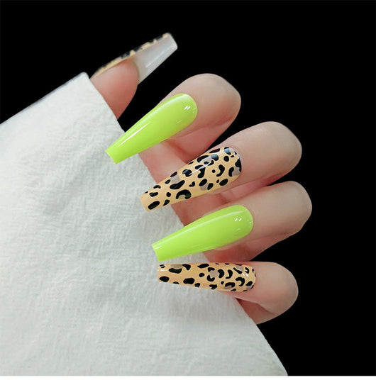 Esmalte de Uñas Estampado Leopardo Amarillo Fluorescente - Image 12