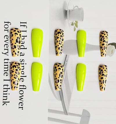 Esmalte de Uñas Estampado Leopardo Amarillo Fluorescente - Image 15