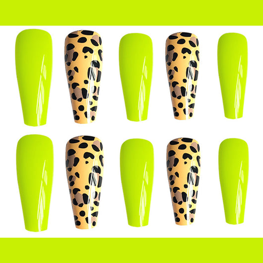 Esmalte de Uñas Estampado Leopardo Amarillo Fluorescente - Image 16