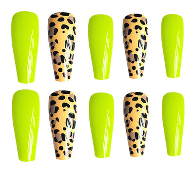 Esmalte de Uñas Estampado Leopardo Amarillo Fluorescente - Image 17