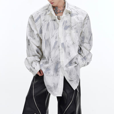 Camisa Oversized Deslavada con Textura Brushed - Estilo Industrial - Image 9