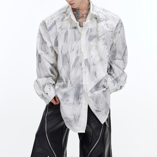 Camisa Oversized Deslavada con Textura Brushed - Estilo Industrial - Image 9