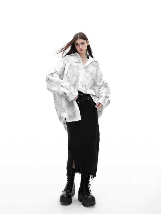 Camisa Oversized Deslavada con Textura Brushed - Estilo Industrial - Image 12