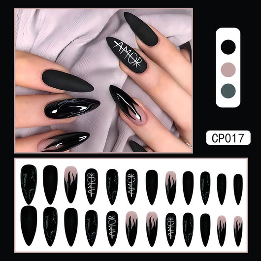 Puntas de Uñas de Gel Blanco Estilo Europeo y Americano - Image 9