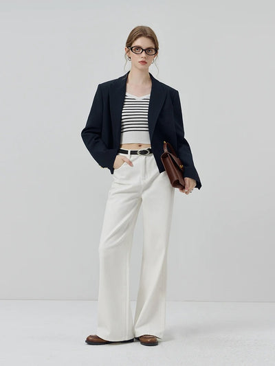 Blazer Corto Casual Estilo Universitario para Mujer - Image 7