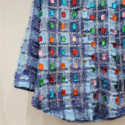Camisa Cuadros Azul Diseño Exclusivo para Mujer - Image 8