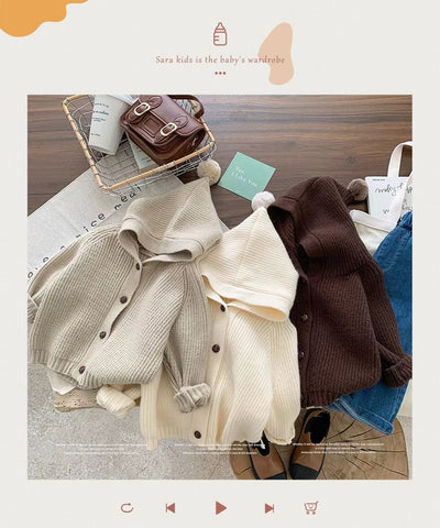 Cardigan Hoodie Infantil Otoño Invierno - Suéter Abrigado para Niños y Niñas - Image 22