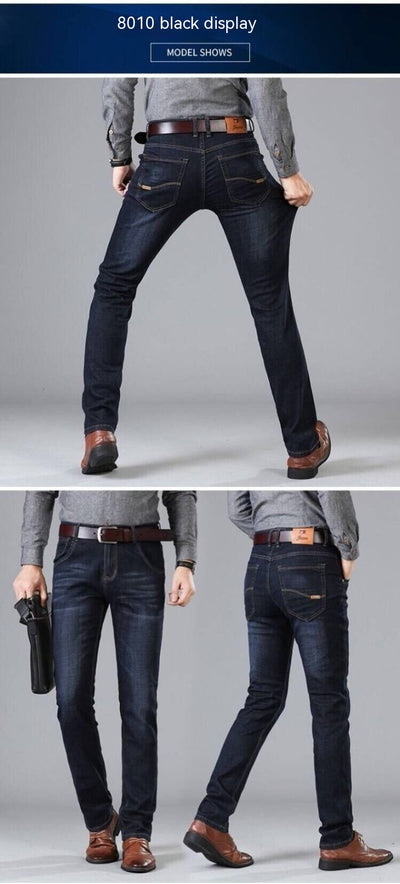 Pantalones Vaqueros Holgados Elásticos para Hombre - Corte Recto Casual - Image 13
