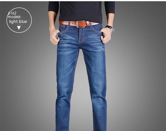 Pantalones Vaqueros Holgados Elásticos para Hombre - Corte Recto Casual - Image 17
