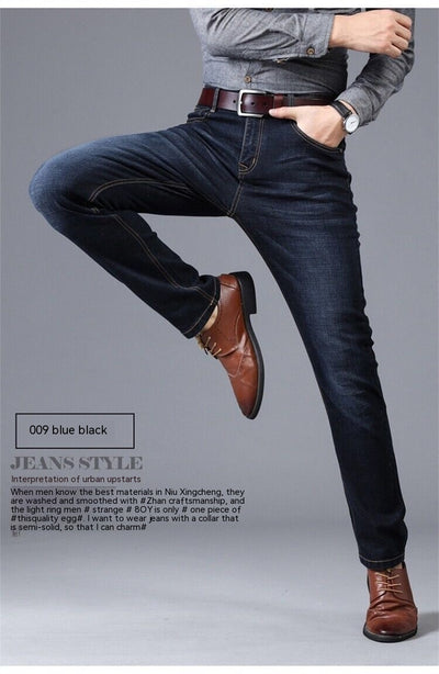 Pantalones Vaqueros Holgados Elásticos para Hombre - Corte Recto Casual - Image 21