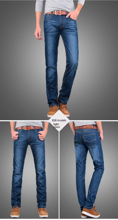 Pantalones Vaqueros Holgados Elásticos para Hombre - Corte Recto Casual - Image 23