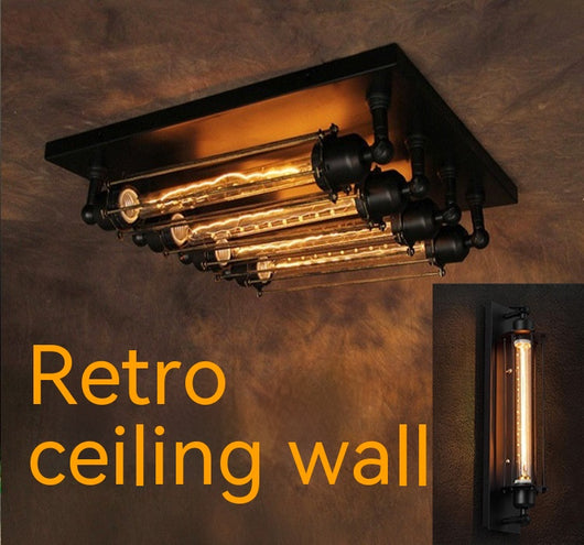 Lámpara de Pared Estilo Industrial Retro con Tubo de Cristal - Image 11