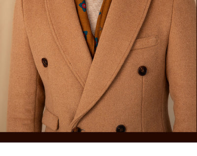 Chaqueta Térmica Abrigo Grueso de Lana con Cuello Doble - Image 12