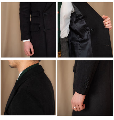 Chaqueta Térmica Abrigo Grueso de Lana con Cuello Doble - Image 14