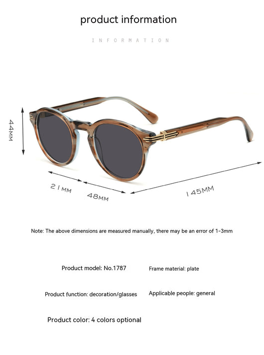Gafas de Sol Retro Japonesas para Hombre - Montura Redonda con Protección UV - Image 12