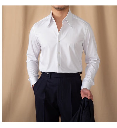 Camisa Blanca Slim Fit de Manga Larga para Hombre - Elegancia Empresarial - Image 14
