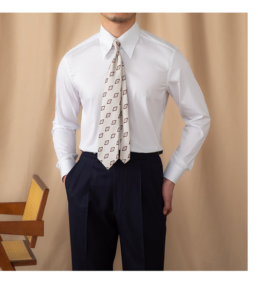 Camisa Blanca Slim Fit de Manga Larga para Hombre - Elegancia Empresarial - Image 23