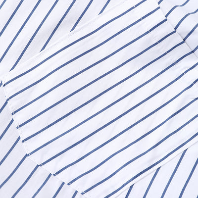 Vestido Camisero Rayas Azul Marino - Diseño Versátil y Cómodo - Image 16