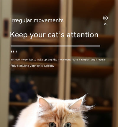 Sakura pink smart pet ball with automatic obstacle avoidance and luminous rotation, shown with its USB charging cable. - Image 11