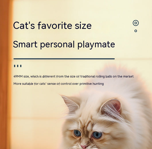 Sakura pink smart pet ball with automatic obstacle avoidance and luminous rotation, shown with its USB charging cable. - Image 13