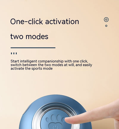 Sakura pink smart pet ball with automatic obstacle avoidance and luminous rotation, shown with its USB charging cable. - Image 17
