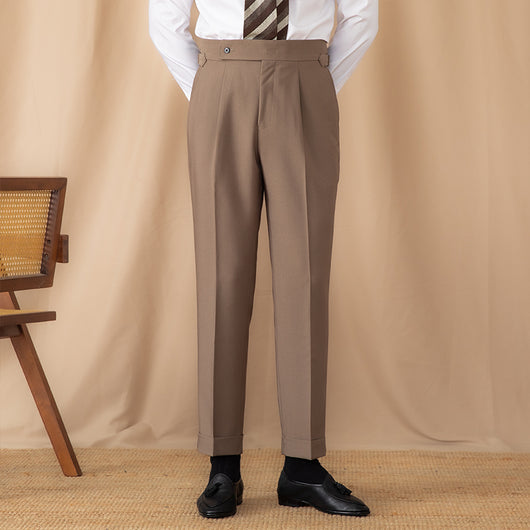 Pantalón de Vestir Hombre Cintura Alta Liso Corte Recto - Image 12