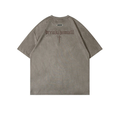 Camiseta Hombre Alfabeto Retro Bordado - Image 14