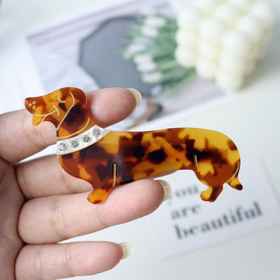 Horquillas Perro Salchicha en Acetato de Celulosa - Estilo Coreano - Image 15