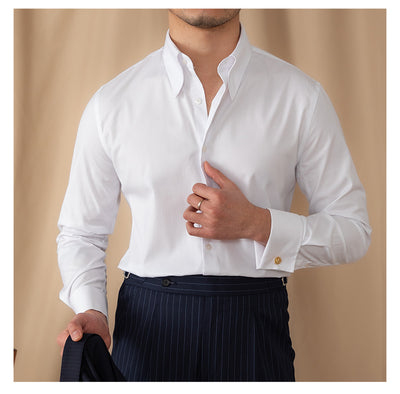 Camisa Ejecutiva de Puño Francés y Cuello Italiano - Image 19