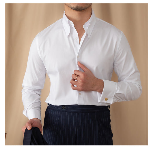 Camisa Ejecutiva de Puño Francés y Cuello Italiano - Image 19