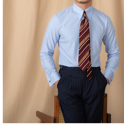 Camisa Ejecutiva de Puño Francés y Cuello Italiano - Image 28