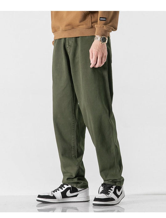 Pantalones Rectos Holgados de Color Sólido Estilo Retro - Image 7