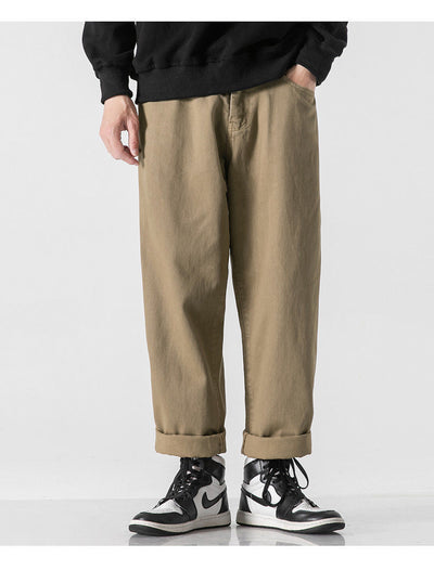 Pantalones Rectos Holgados de Color Sólido Estilo Retro - Image 19