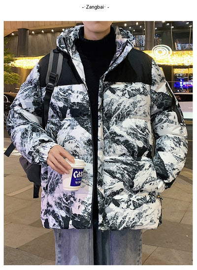 Chaqueta de Invierno Camuflada con Capucha para Hombre - Image 10