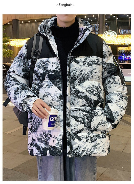 Chaqueta de Invierno Camuflada con Capucha para Hombre - Image 10