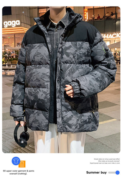 Chaqueta de Invierno Camuflada con Capucha para Hombre - Image 14
