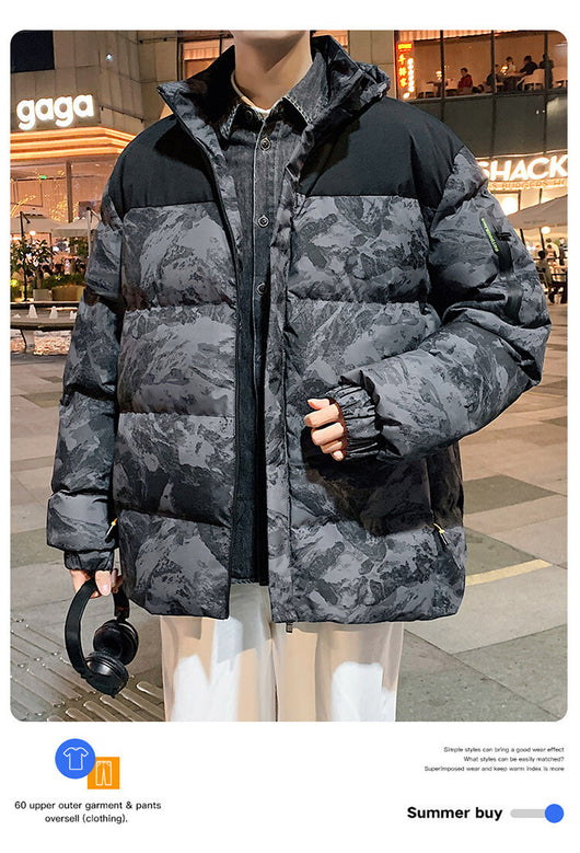 Chaqueta de Invierno Camuflada con Capucha para Hombre - Image 14