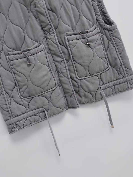 Chaleco Casual de Algodón Gris para Mujer con Cuello de Pie - Image 24