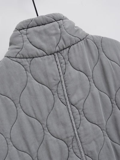 Chaleco Casual de Algodón Gris para Mujer con Cuello de Pie - Image 28