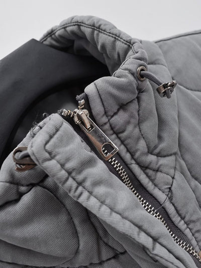 Chaleco Casual de Algodón Gris para Mujer con Cuello de Pie - Image 30
