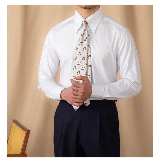 Camisa Blanca Slim Fit de Manga Larga para Hombre - Elegancia Empresarial - Image 33
