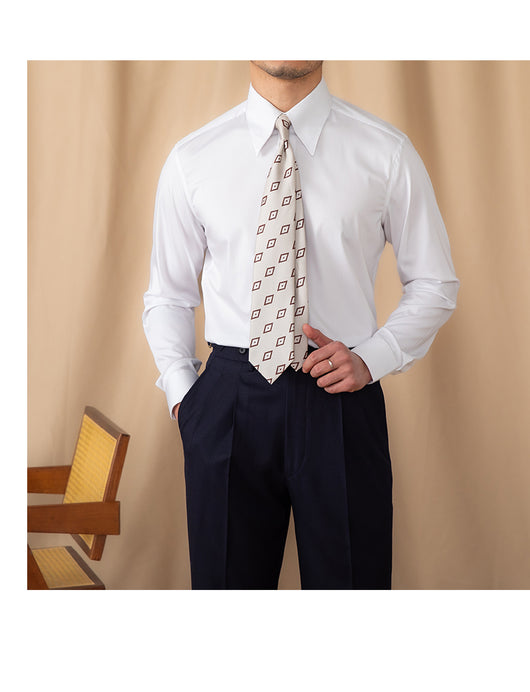 Camisa Blanca Slim Fit de Manga Larga para Hombre - Elegancia Empresarial - Image 34