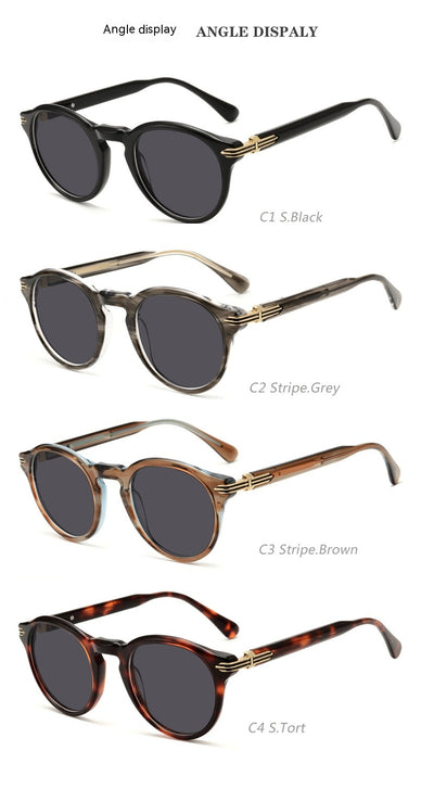 Gafas de Sol Retro Japonesas para Hombre - Montura Redonda con Protección UV - Image 18