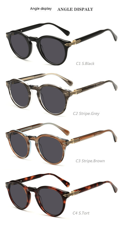 Gafas de Sol Retro Japonesas para Hombre - Montura Redonda con Protección UV - Image 18