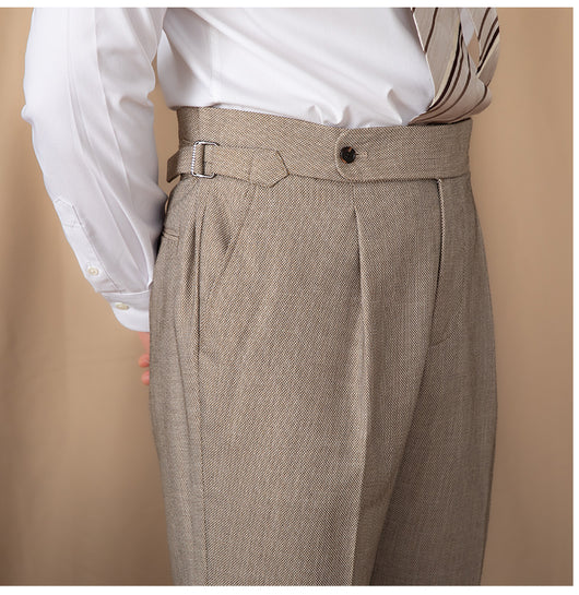 Pantalones Rectos de Cintura Alta Color Liso para Uso Diario - Image 23