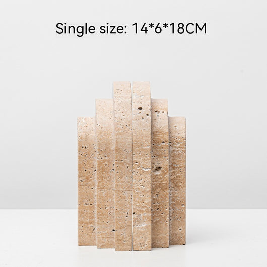 Sujetador de Libros Mármol con Líneas Geométricas - Decoración Moderna para Estanterías - Image 11