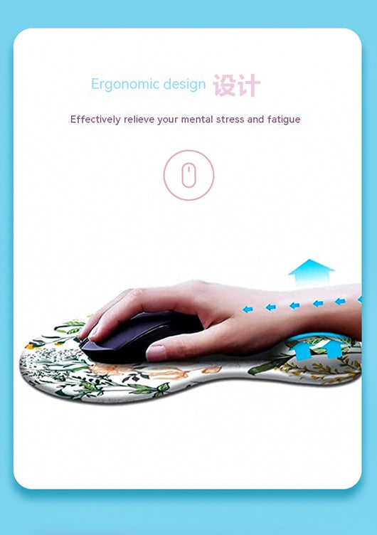 Set Completo Muñequera Ergonómica, Tapete para Teclado y Mouse con Diseño Floral - Image 27