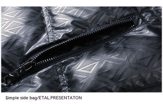 Chaqueta de Plumón para Hombre con Cuello Alzado y Mangas Tejidas - Image 39